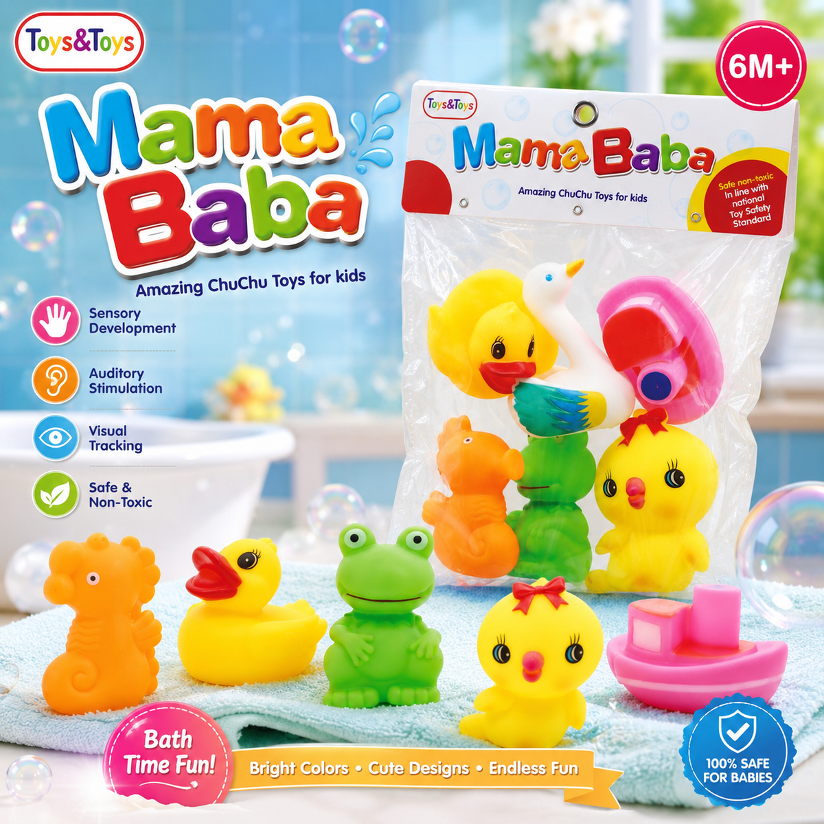 MamaBaba 6 Piece Animal Boat Toy Set | Toys & Toys