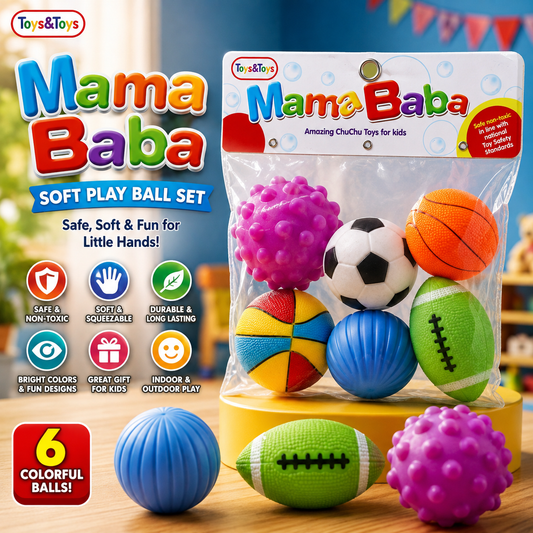MamaBaba 6 Piece Ball Baby Toy Set | Toys & Toys