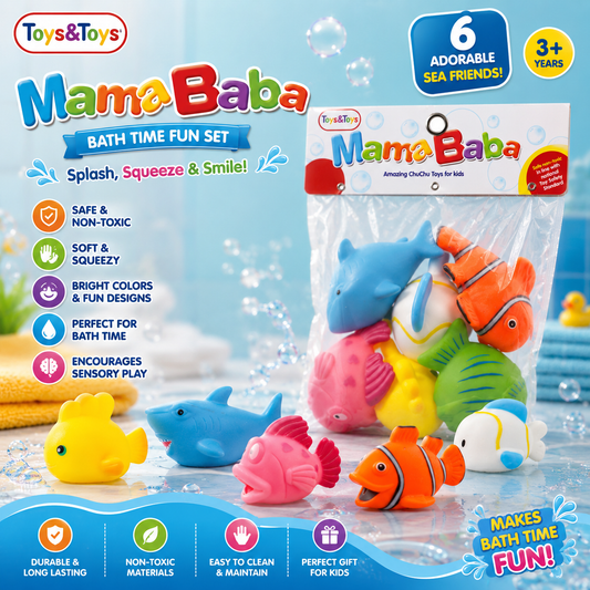 MamaBaba 6 Piece Fish Baby Toy Set | Toys & Toys