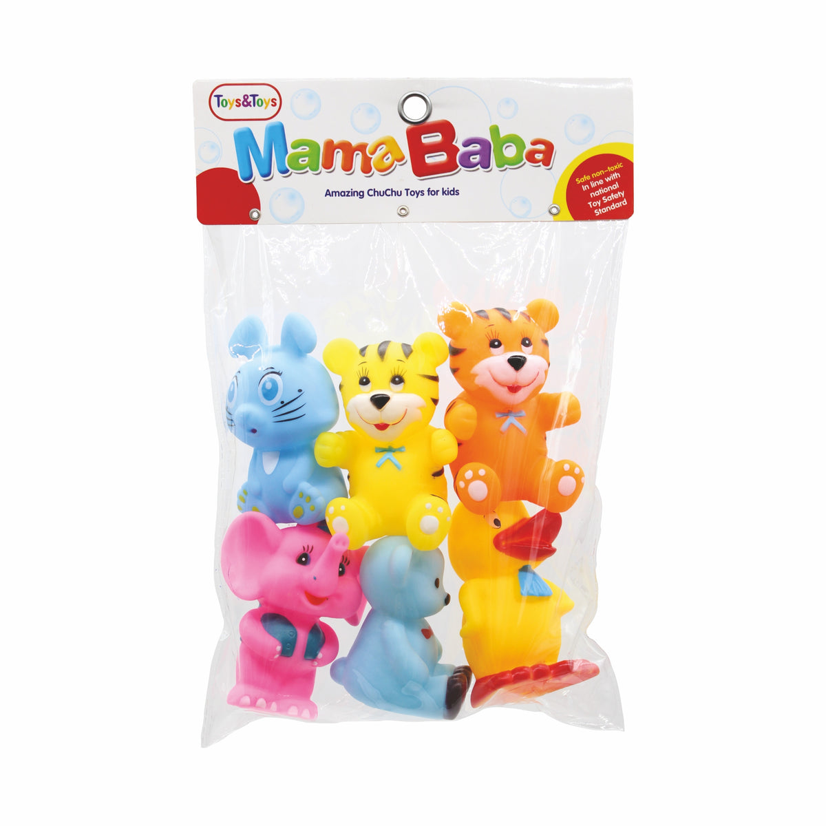 MamaBaba 6 Piece PVC Animal Baby Toy Set | Toys & Toys