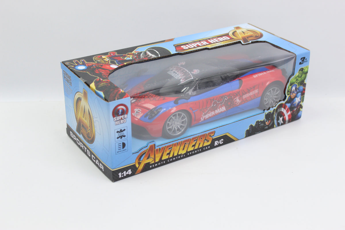 Marvel Avengers Spider-Man Remote Control Sports Car 1:14 with USB Charging - Ages 7+