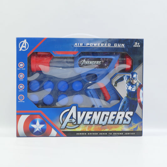 Marvel Captain America Air-Powered Ball Blaster - Ages 3+
