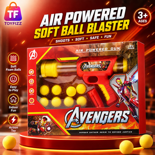 Marvel Iron Man Air-Powered Ball Blaster - Ages 3+
