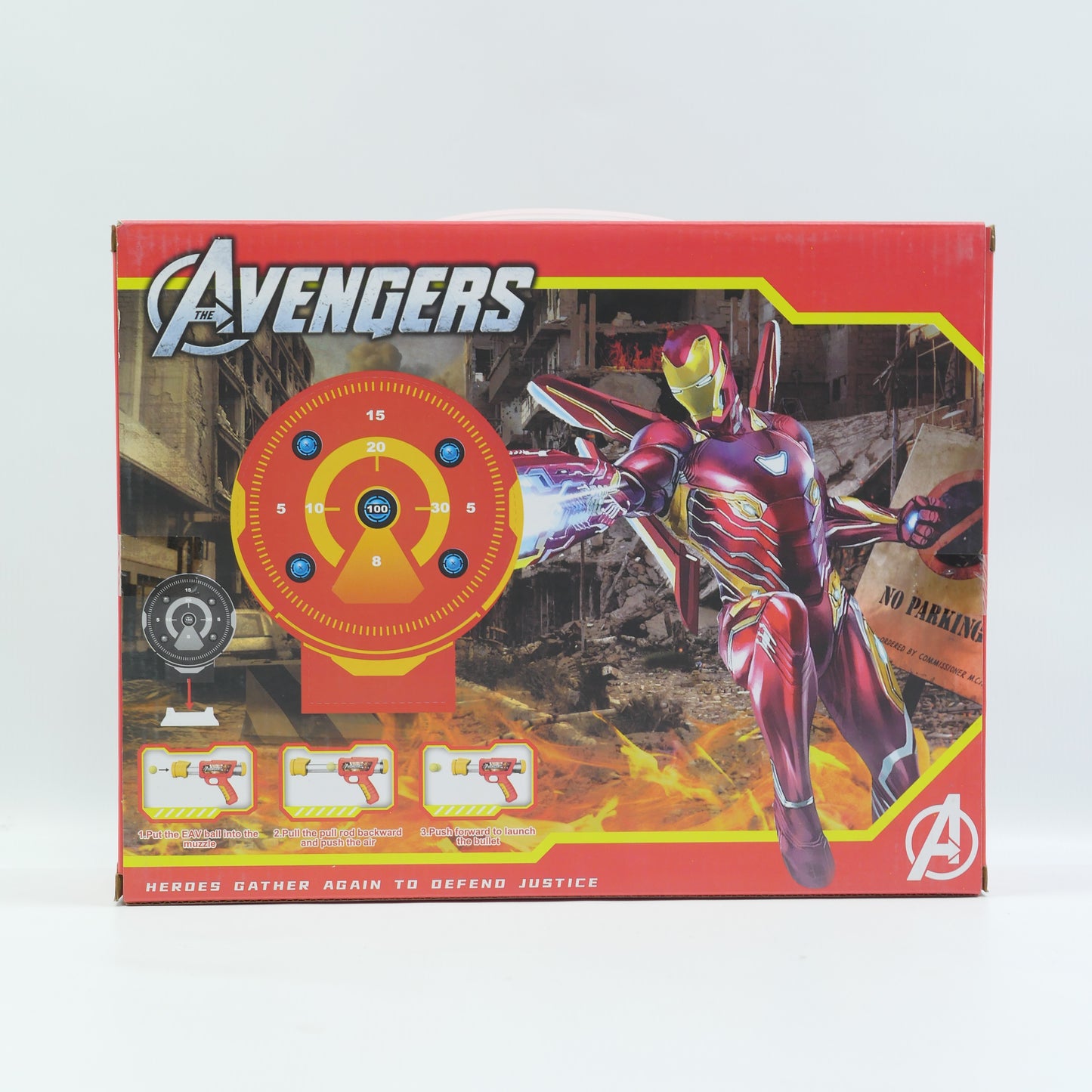 Marvel Iron Man Air-Powered Ball Blaster - Ages 3+
