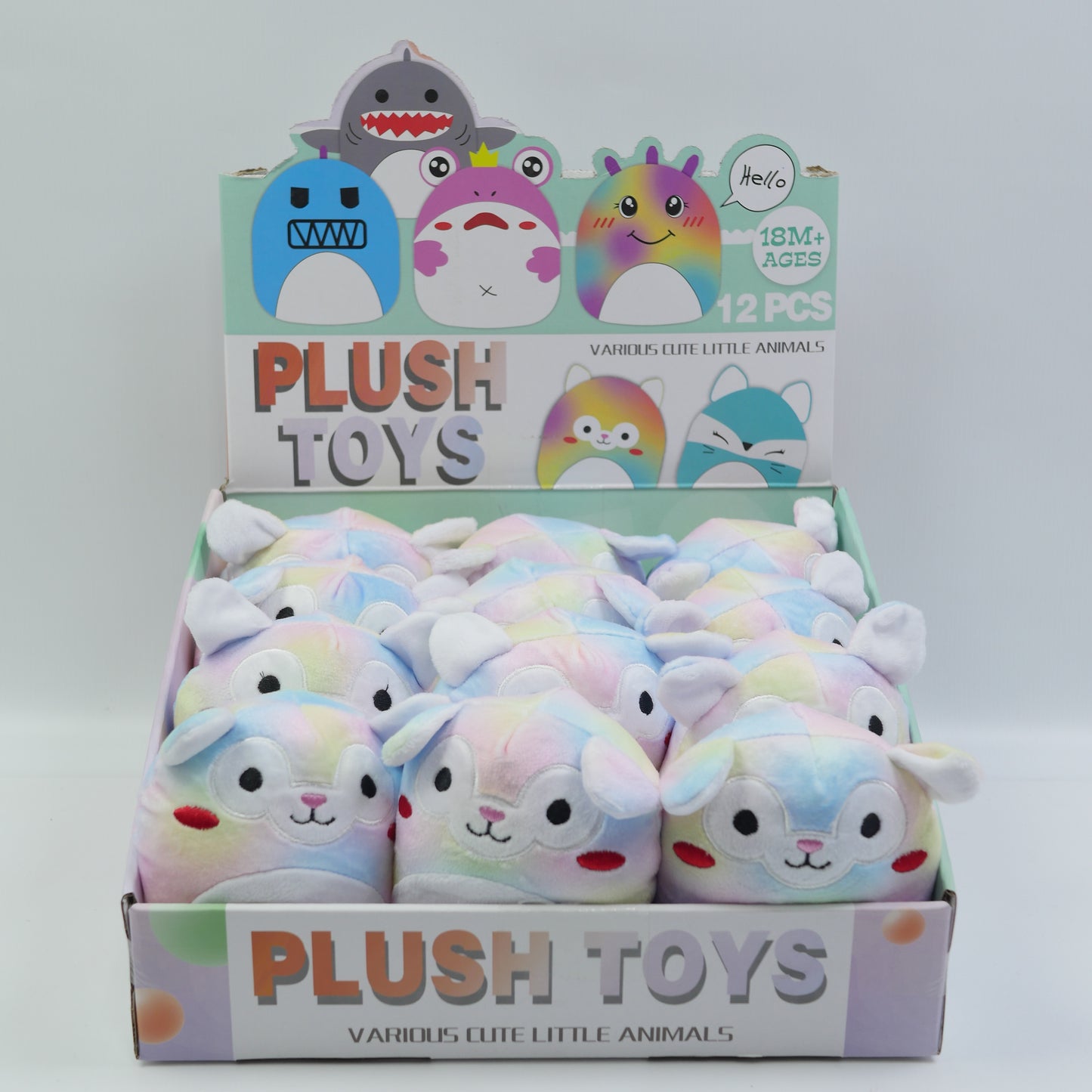 Mini Plush Pastel Animal Toy - Assorted Colors - Ages 18M+