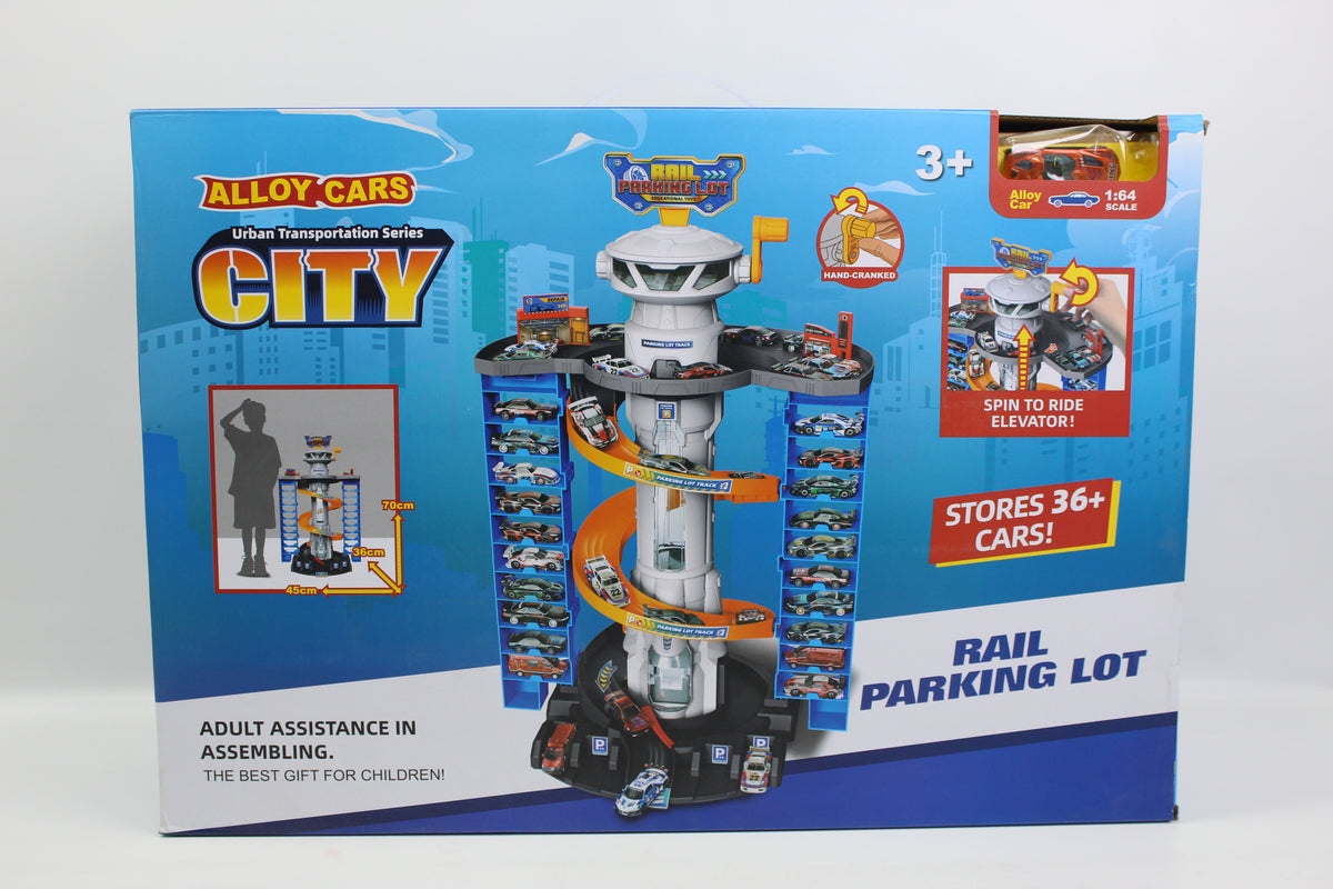 Multi-Level City Parking Garage Toy Set - Ages 3+