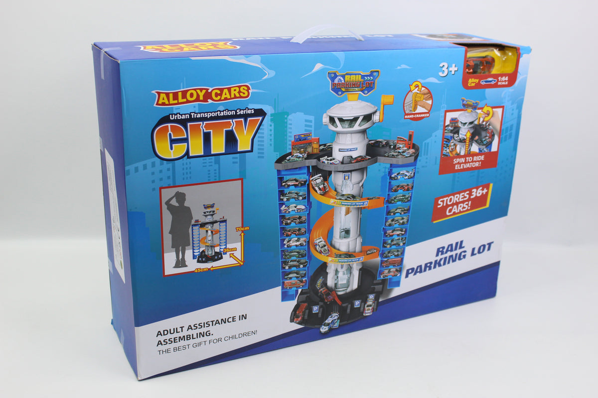 Multi-Level City Parking Garage Toy Set - Ages 3+