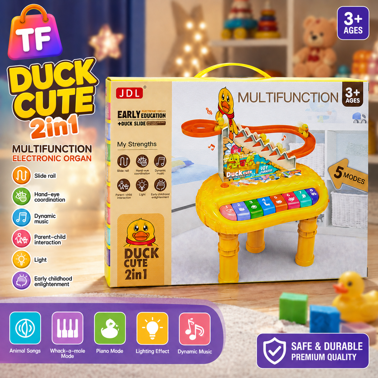 Musical Duck Track Piano Toy