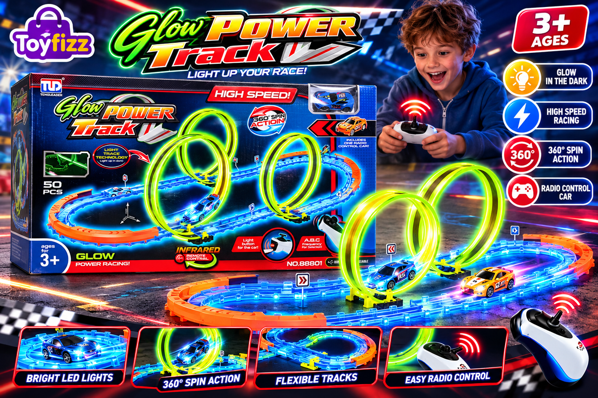 Musical Glow Racing Track Set - Ages 3+