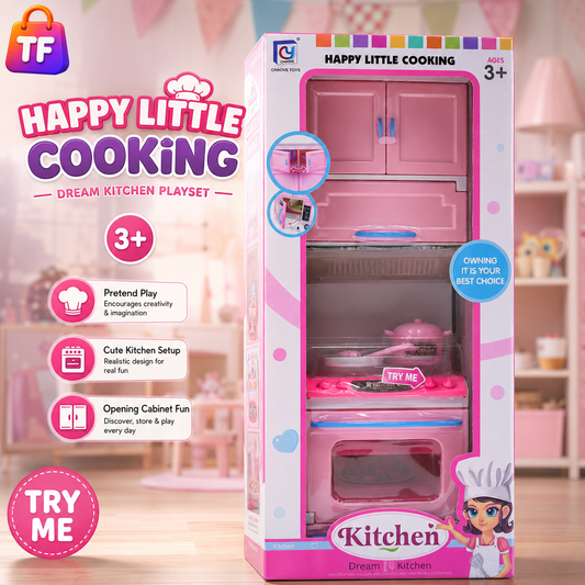 Musical Mini Kitchen Playset - Pink - Ages 3+