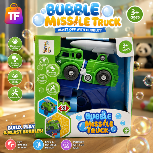 Musical Missile Bubble Truck - Green - Ages 3+