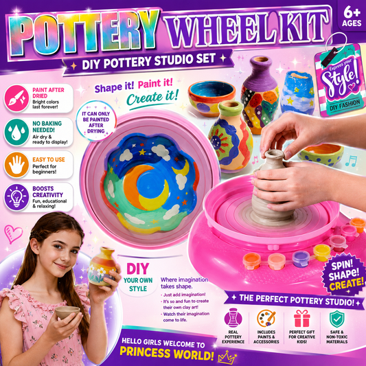 Musical Pottery Wheel Activity Set - Ages 3+