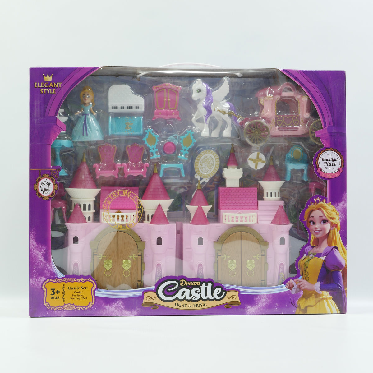 Musical Princess Castle Playset with Cart - Ages 3+