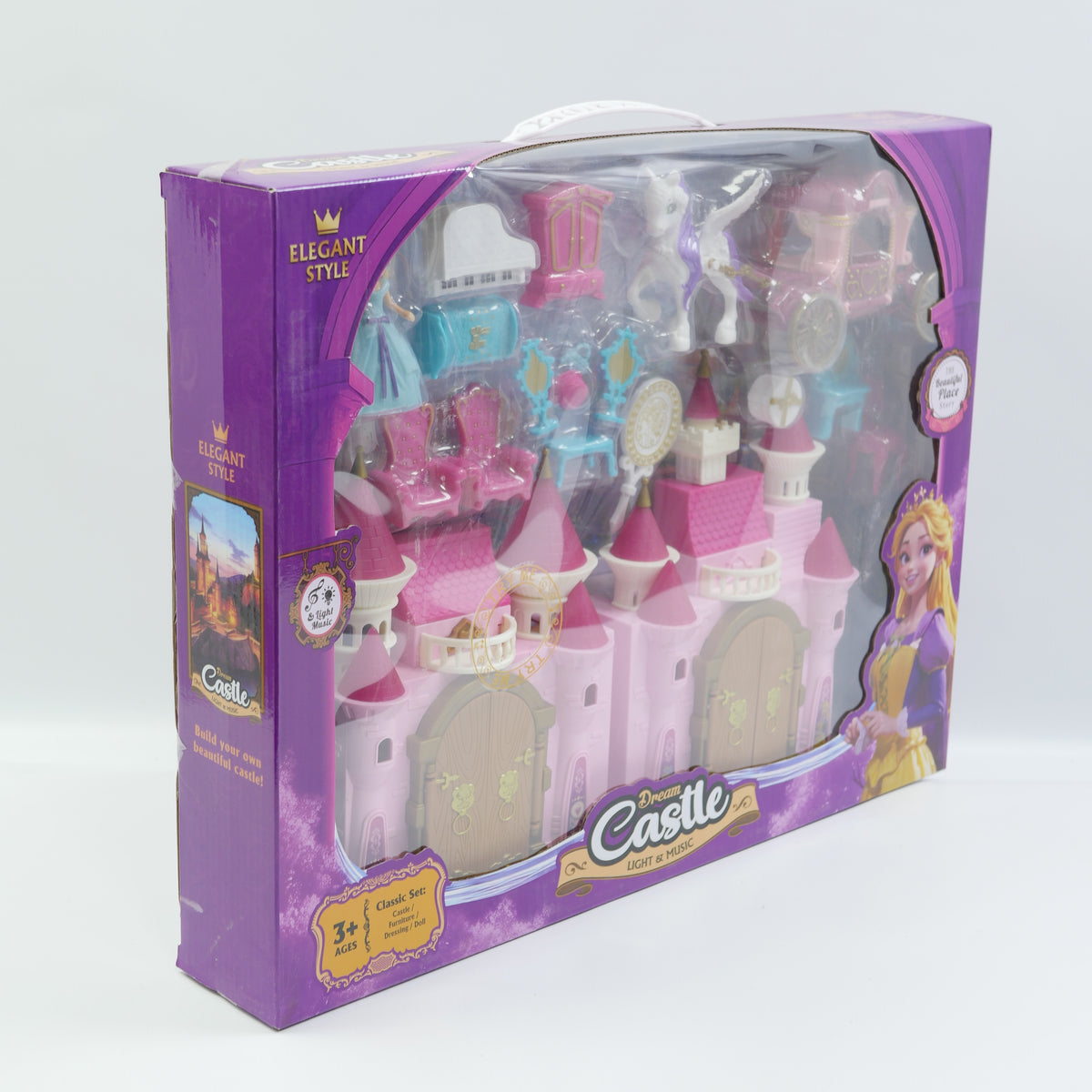 Musical Princess Castle Playset with Cart - Ages 3+