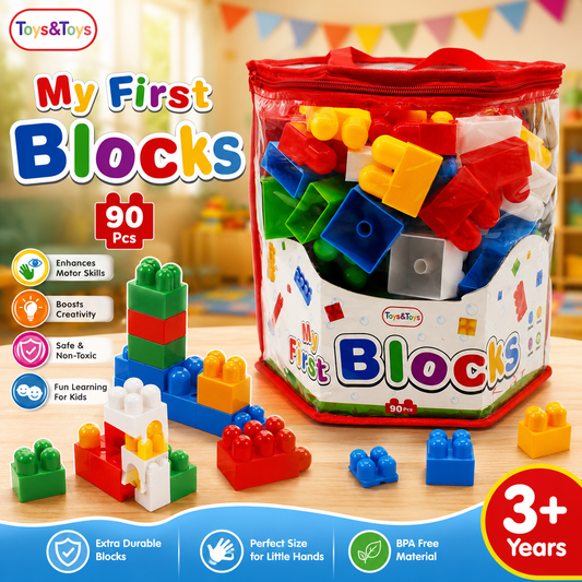 My First Blocks 90 Piece Building Blocks Bag | Toys & Toys
