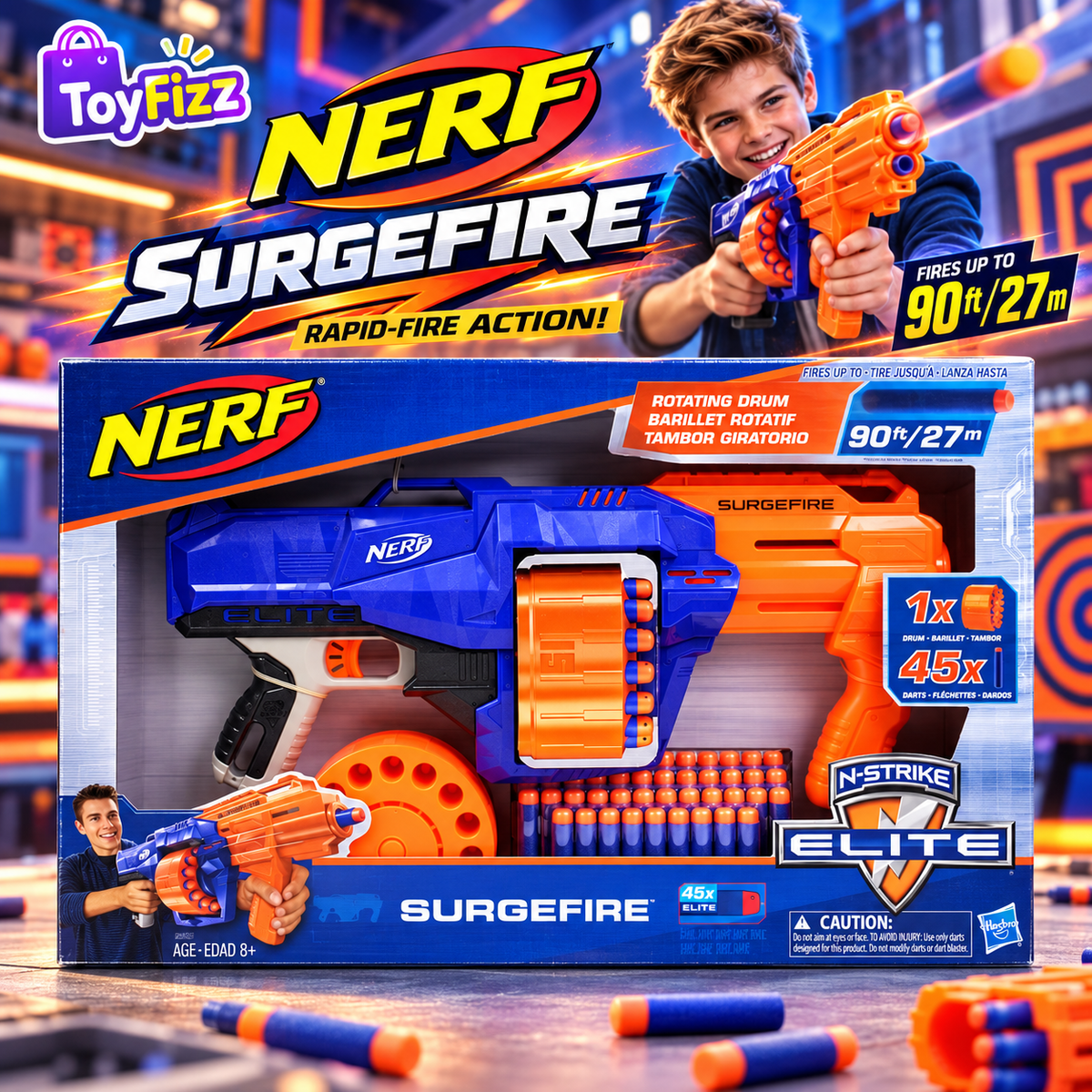 Nerf Elite SurgeFire Foam Dart Blaster