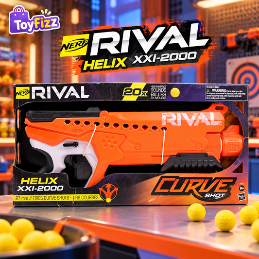 Nerf Rival Curve Shot Helix XXI-2000 Foam Ball Blaster - Ages 14+