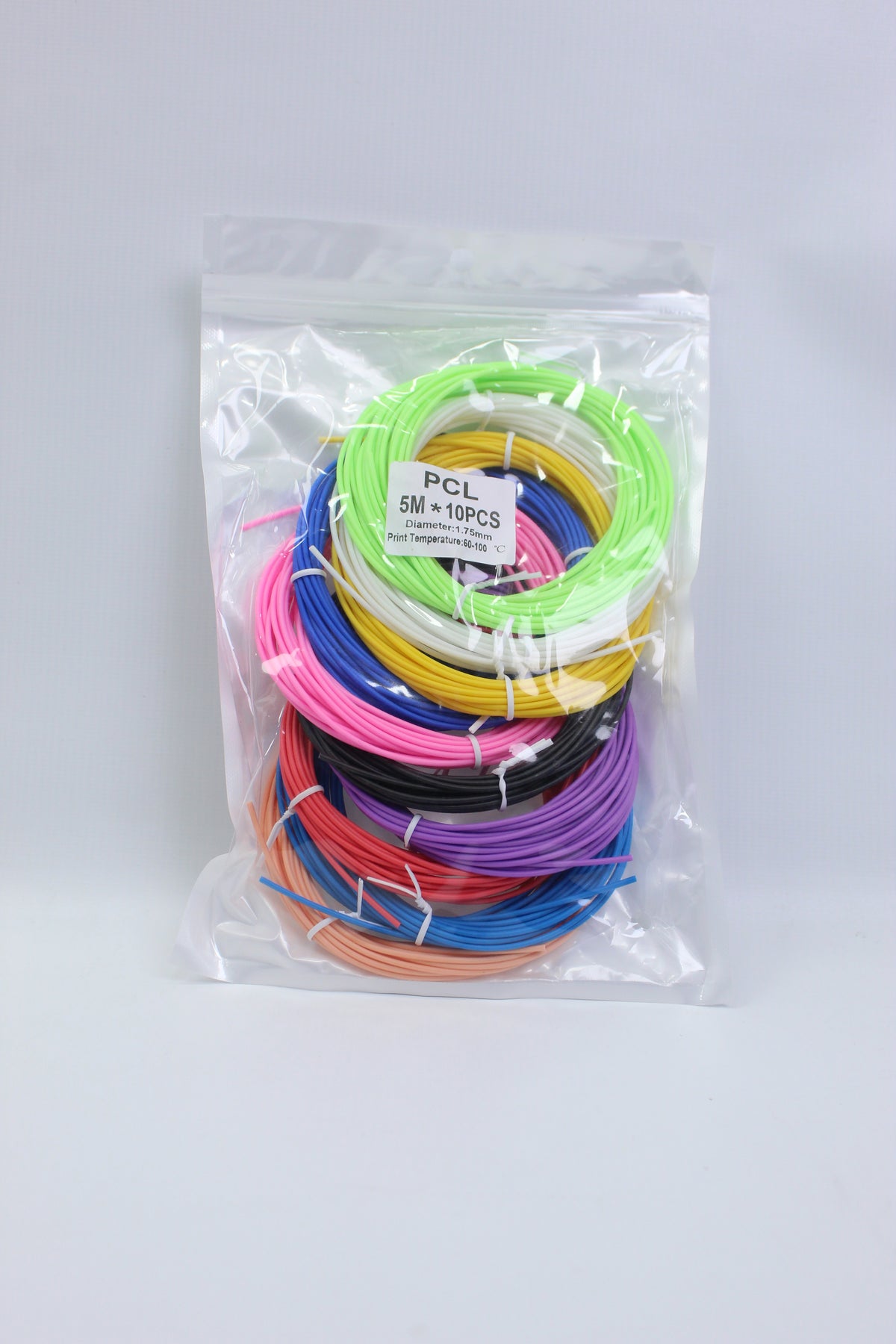 PCL 3D Pen Filament Refill Set - 11 Pieces, 5 Metres Each - Assorted Colors