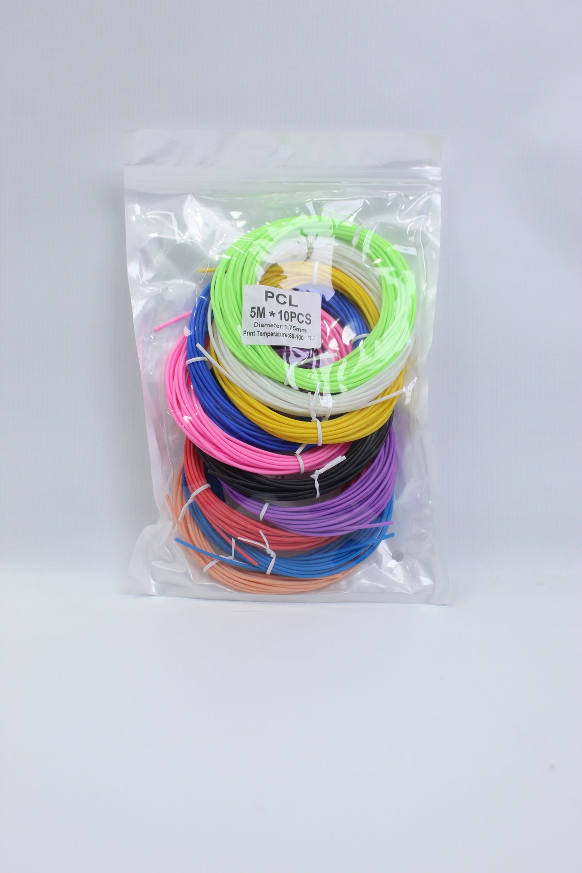 PCL 3D Pen Filament Refill Set - 11 Pieces, 5 Metres Each - Assorted Colors