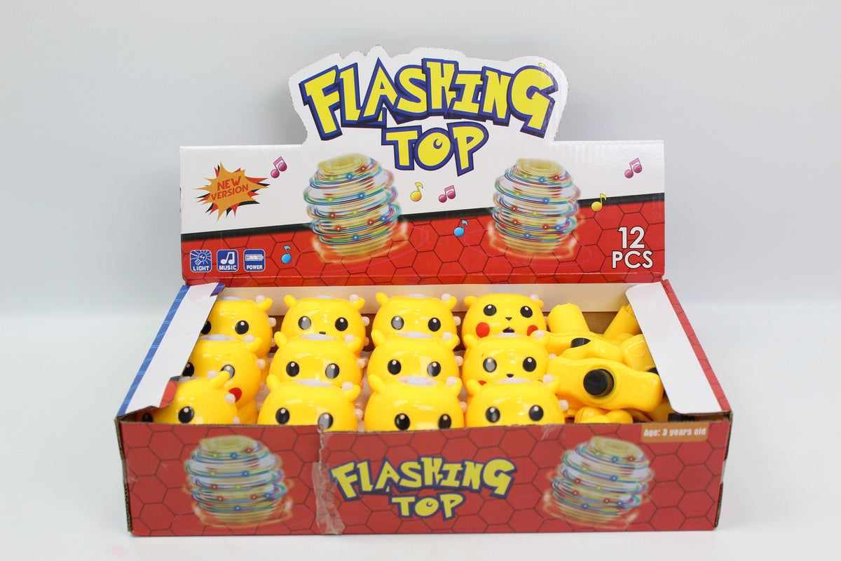 Pikachu Flashing Spinning Top Toy