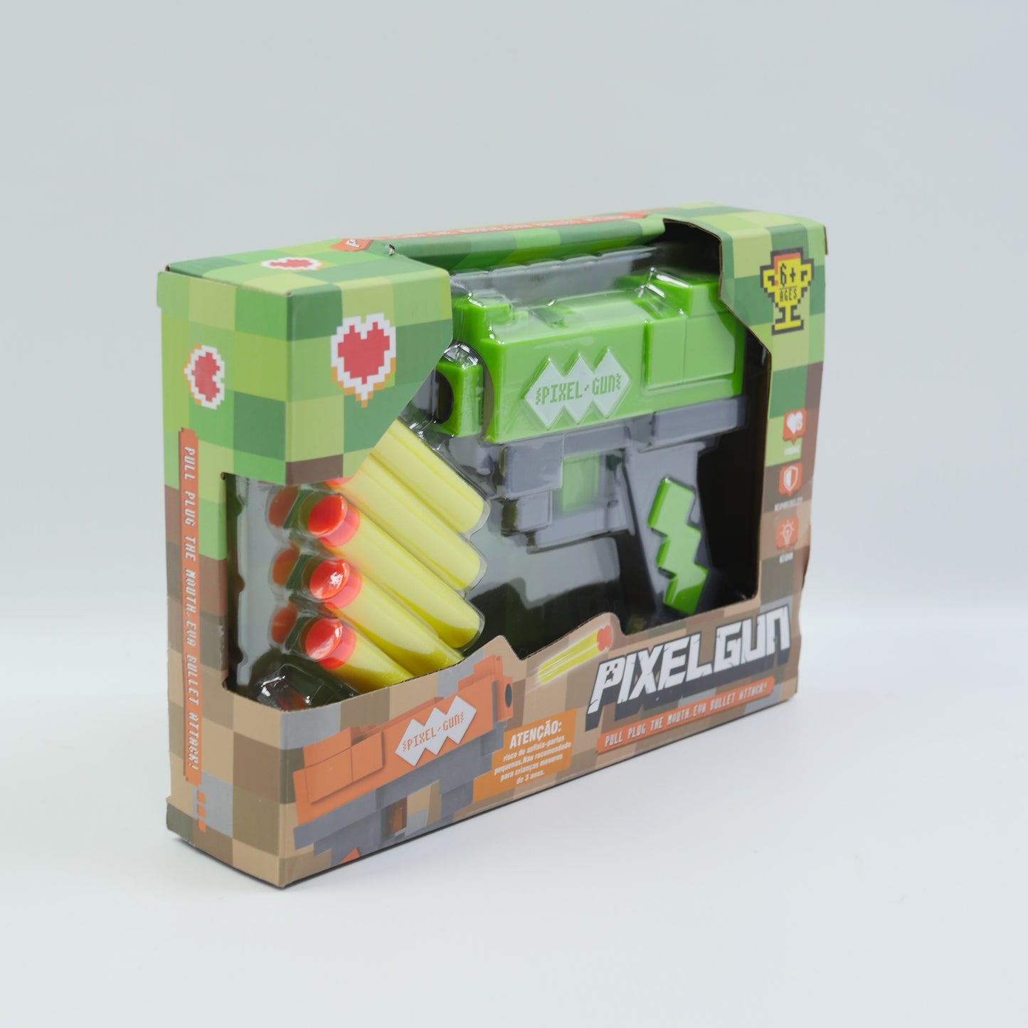 Pixel-Style Foam Dart Blaster - Green - Ages 6+
