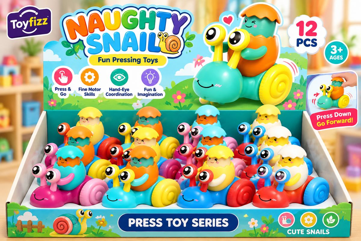 Push-Along Cartoon Toy Car - Assorted Designs