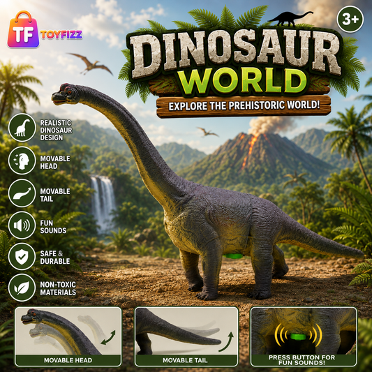 Realistic Long-Neck Dinosaur Figure for Kids