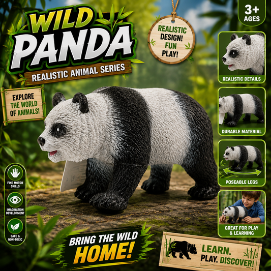 Realistic Panda Animal Figure for Kids
