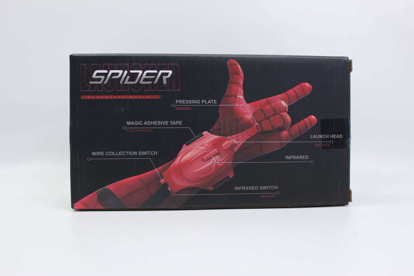 Rechargeable Spider Wrist Launcher Toy with Suction Cup & USB Charging