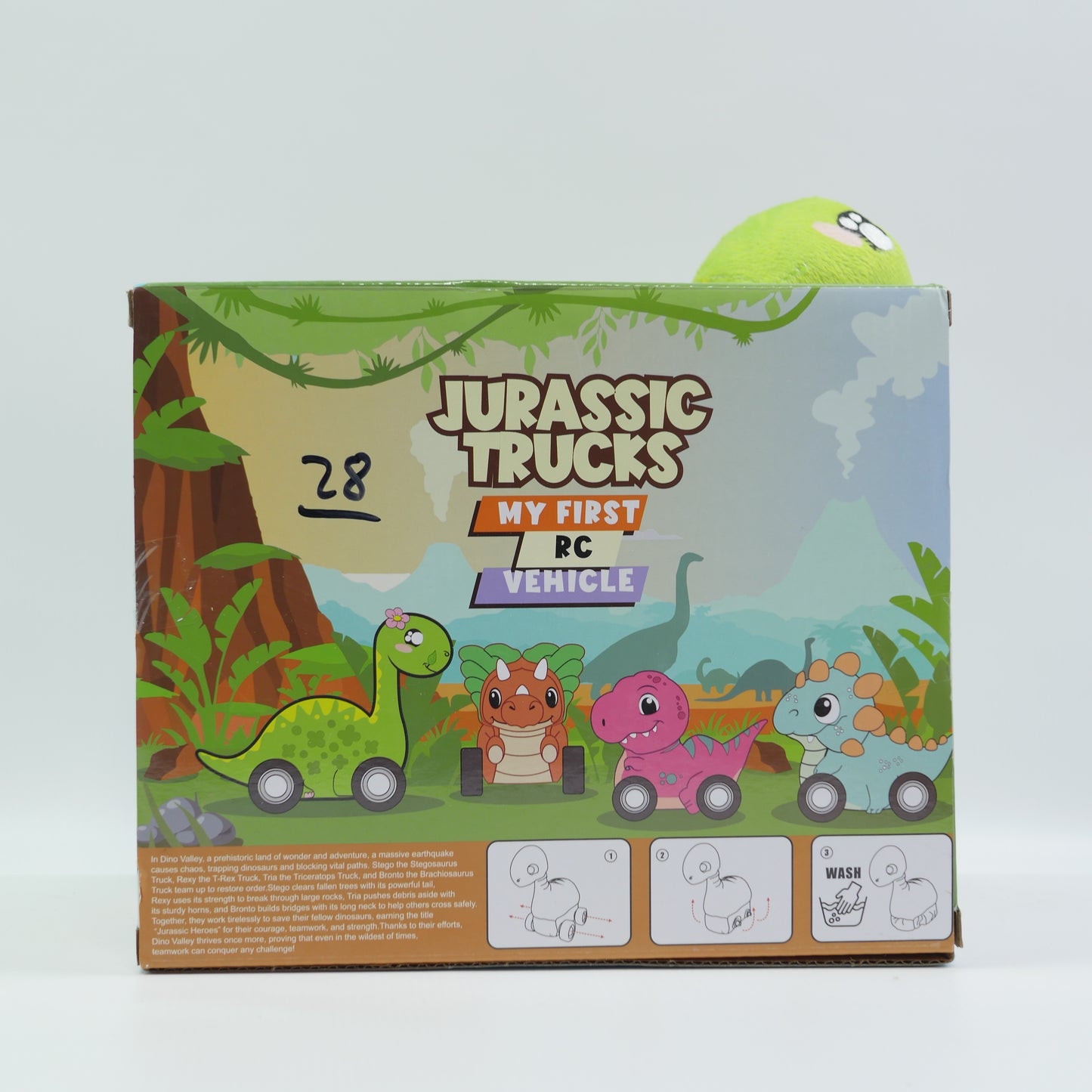 Remote Control Dinosaur Car - Green - for Kids