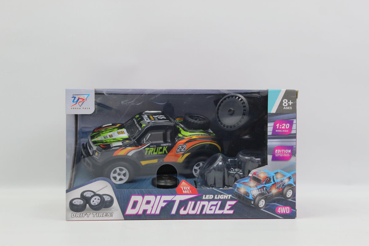 Remote Control Drift Racing Car 1:20 Scale with USB Cable - Ages 8+