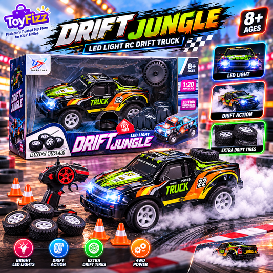 Remote Control Drift Racing Car 1:20 Scale with USB Cable - Ages 8+
