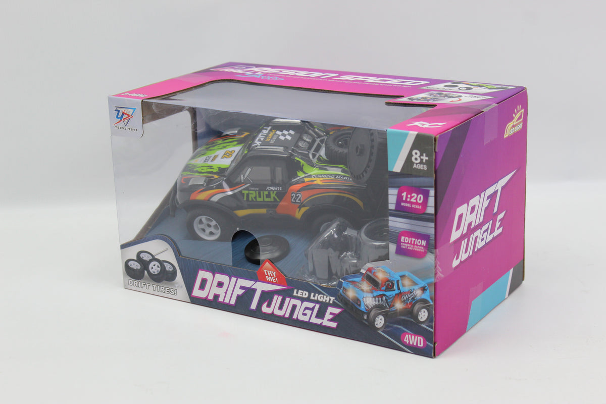 Remote Control Drift Racing Car 1:20 Scale with USB Cable - Ages 8+