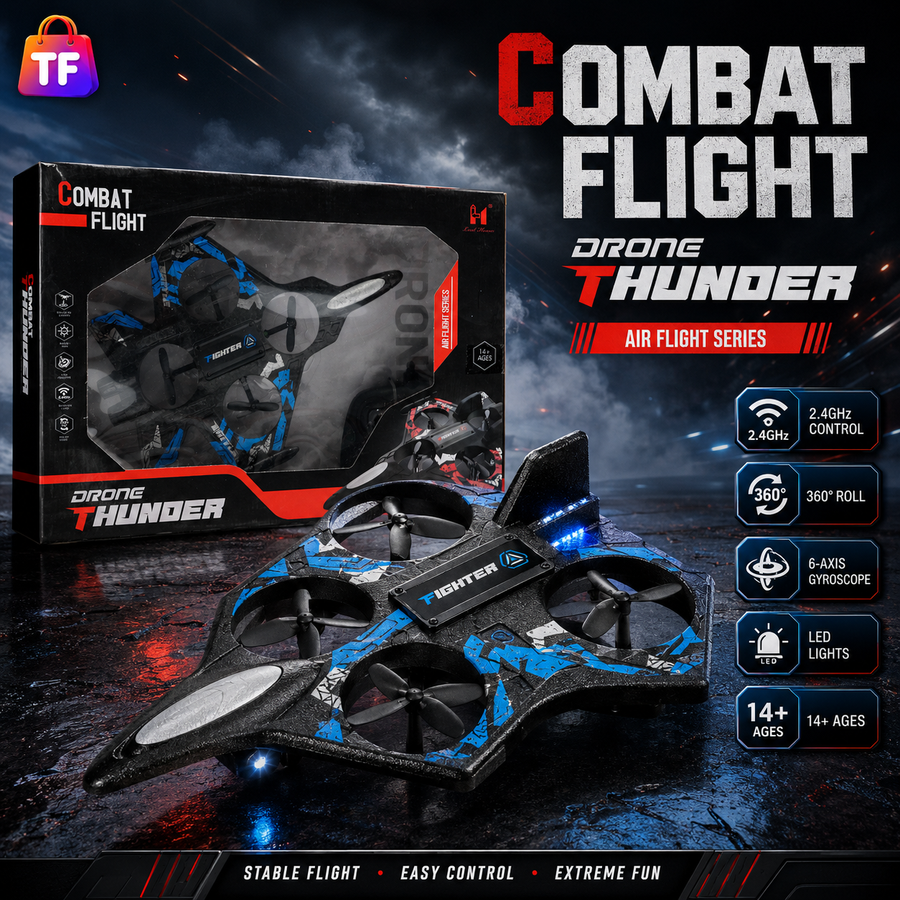 Remote Control EVA Thunder Aircraft with USB Charging for Kids