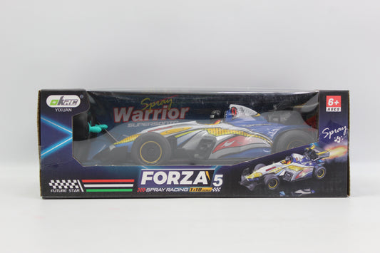 Remote Control Formula Racing Car with Spray Feature and USB Cable - Ages 6+