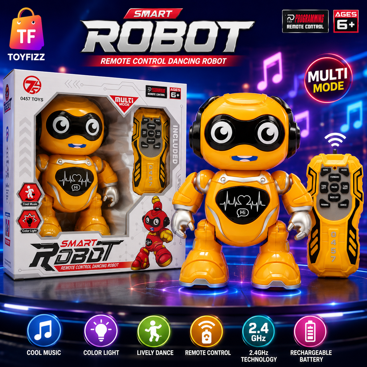 Remote Control Interactive Smart Robot - Ages 6+