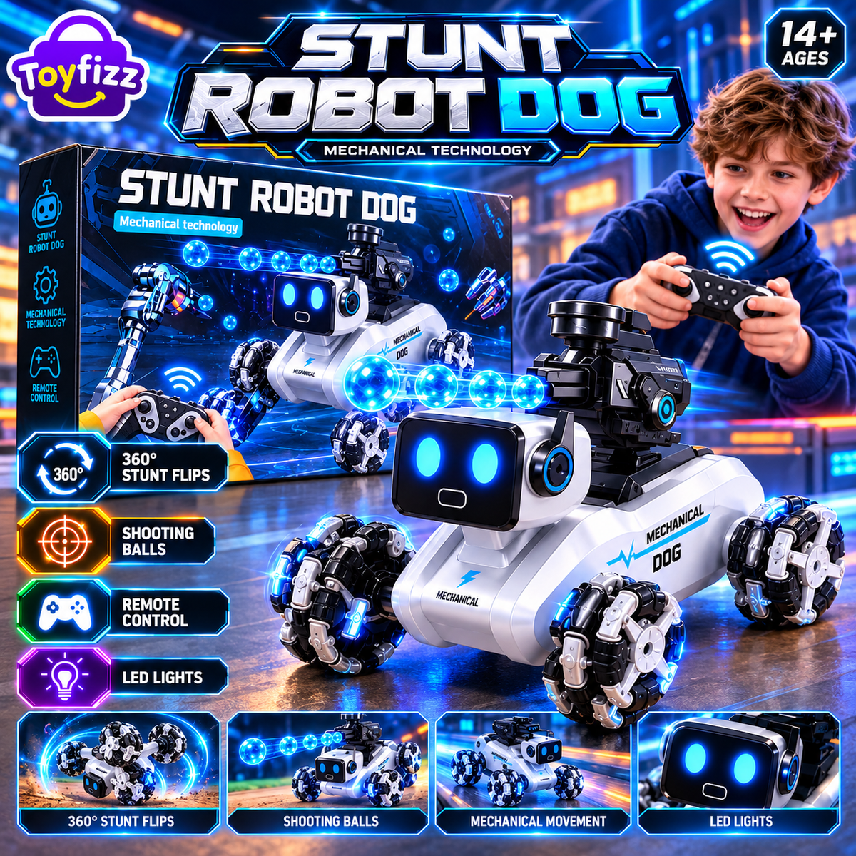 Remote Control Stunt Robot Dog - Ages 14+
