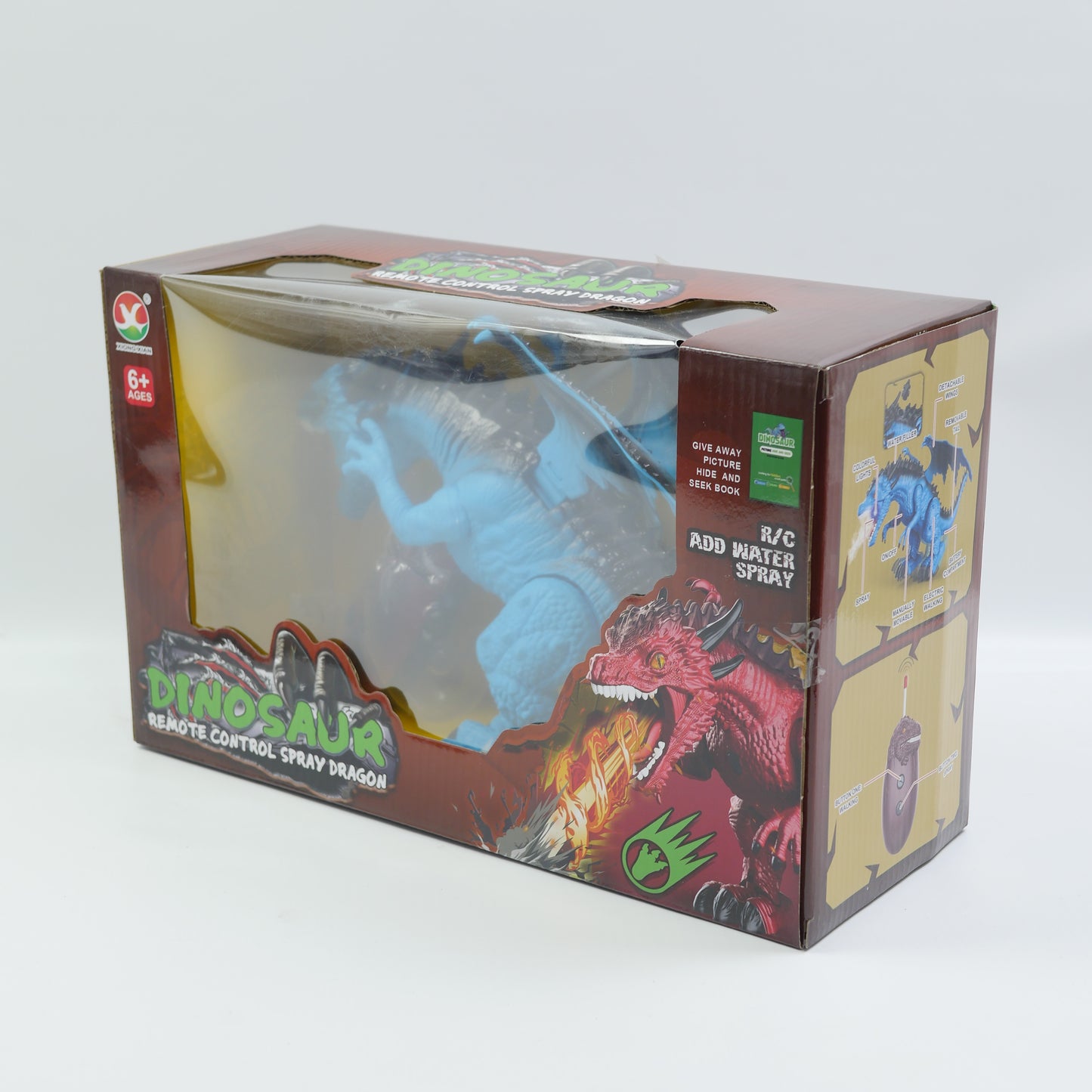 Remote Control Water-Spray Dinosaur with USB Charging - Ages 6+