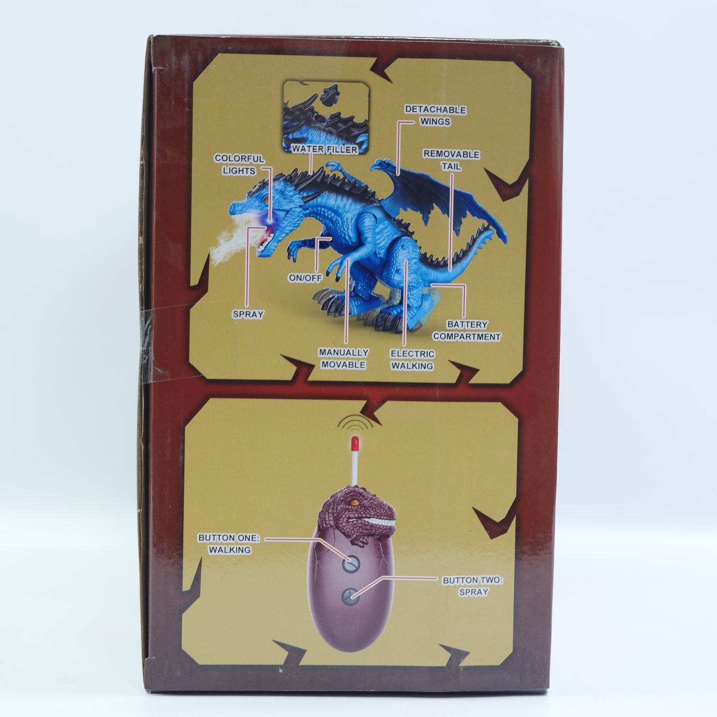 Remote Control Water-Spray Dinosaur with USB Charging - Ages 6+