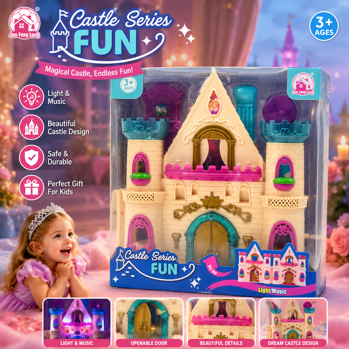 Royal Castle Dollhouse Playset - Ages 3+