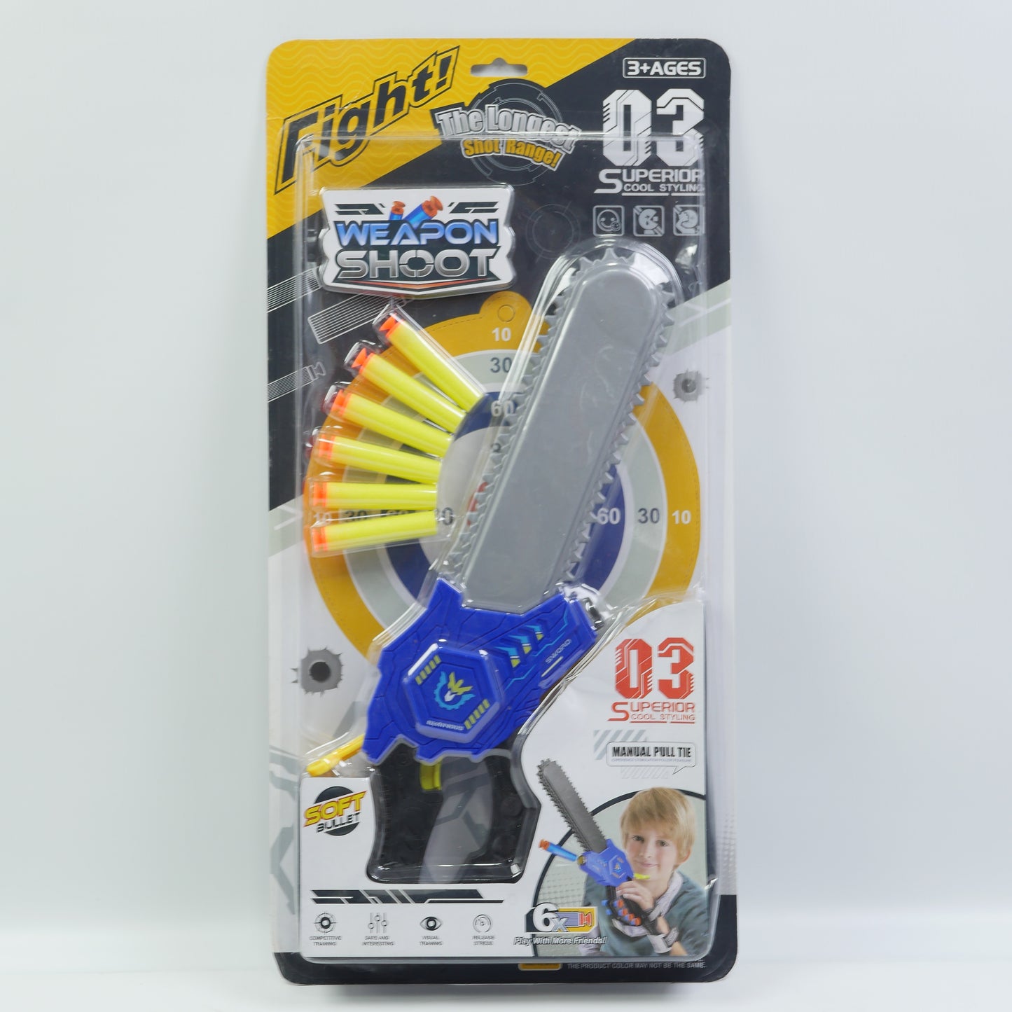 Soft Bullet Toy Saw Blaster - Ages 3+
