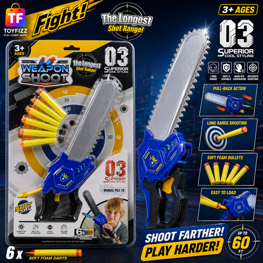 Soft Bullet Toy Saw Blaster - Ages 3+