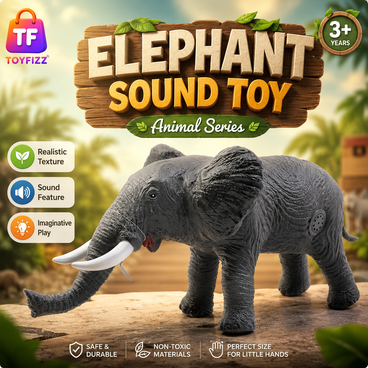 Soft Elephant Animal Toy for Kids