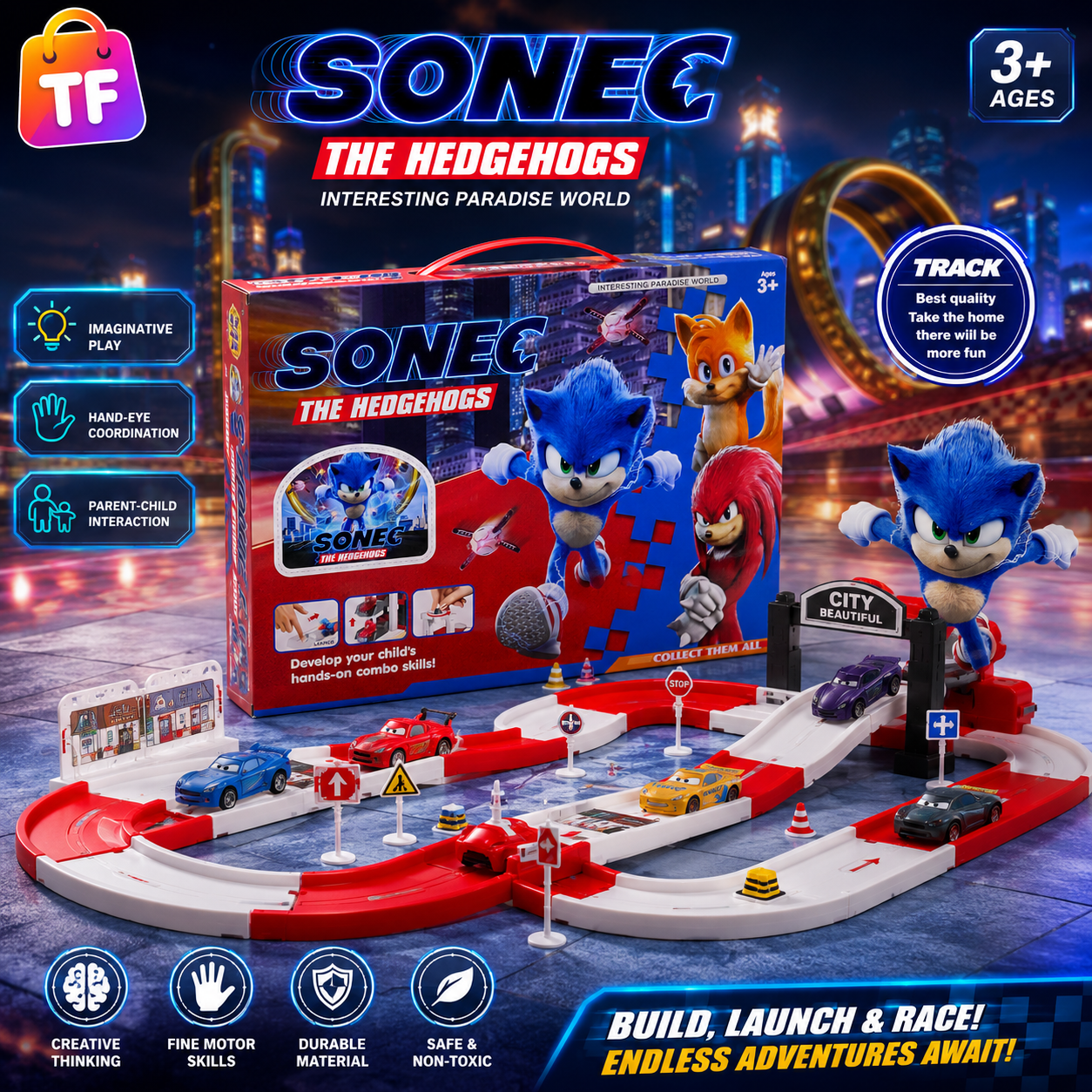 Sonic Toy Track Set for Kids