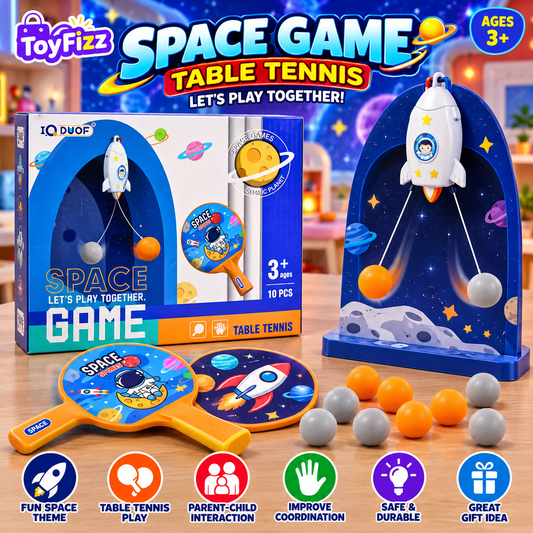 Space-Themed Racket Ball Game Set - Ages 3+