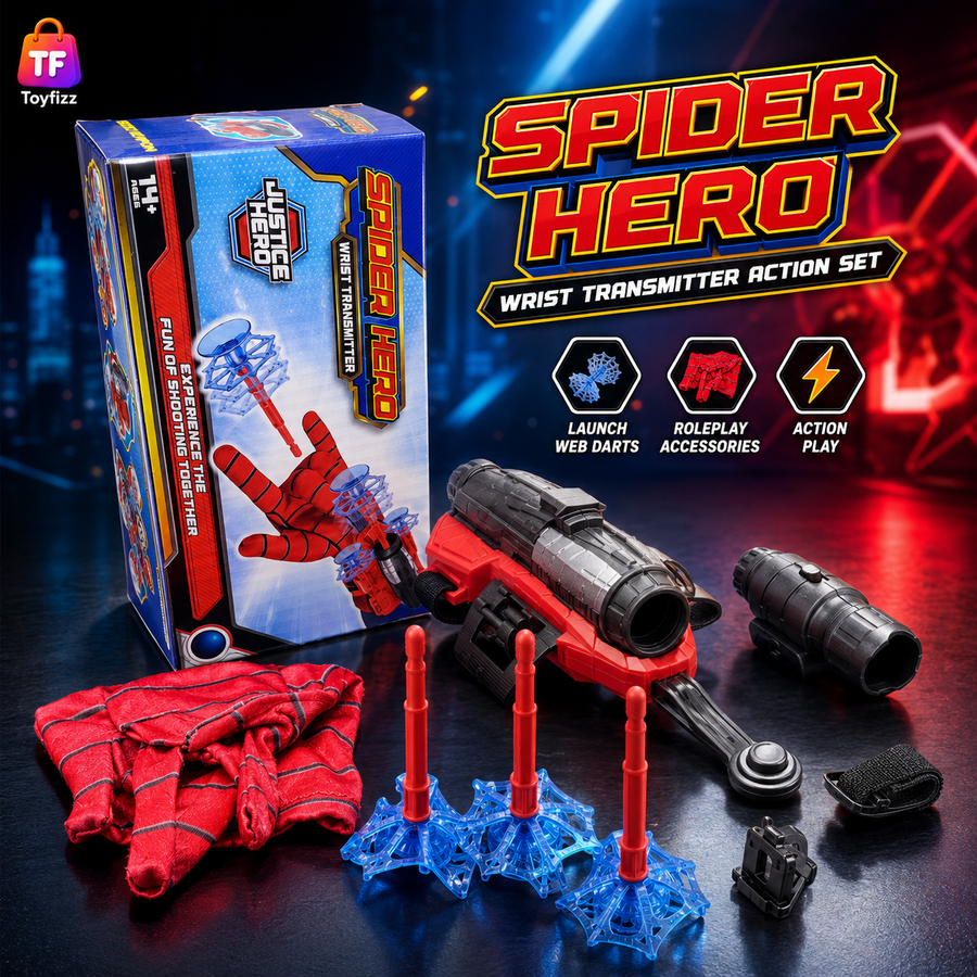 Spiderman Wrist Web Shooter Toy Set with Glove & Projectile Darts