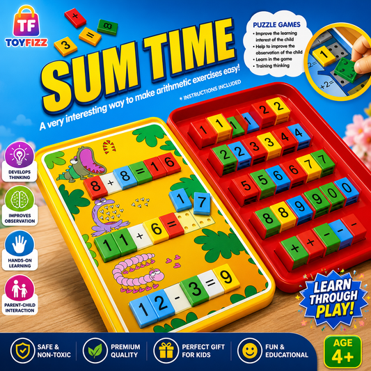 Sum Time Arithmetic Puzzle Game - Ages 4+