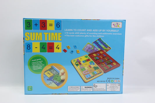 Sum Time Arithmetic Puzzle Game - Ages 4+