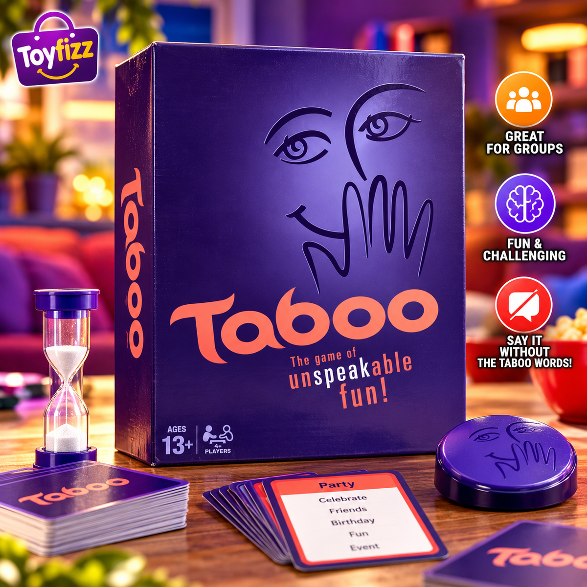 Taboo Word Guessing Party Board Game
