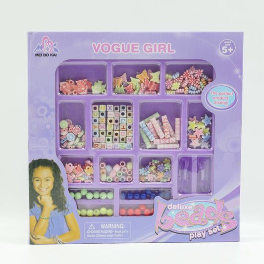 Vogue Girl Bead Jewelry Play Set for Kids